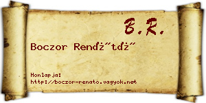 Boczor Renátó névjegykártya